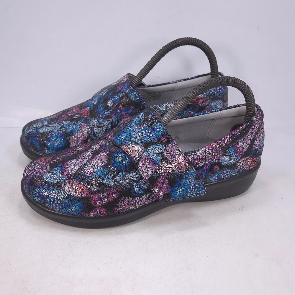 Alegria Lauryn Casual Slip On Clog Shoe Womens Size 7.5 37 LAU-885 Multi Black